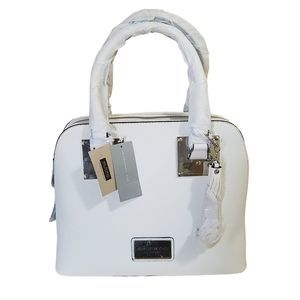 Andrew Marc Marc New York White Satchel Handbag 14” x 11” x 6”